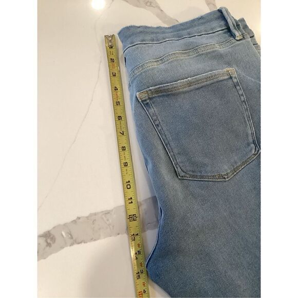 Good American Womens Good Legs Denim Jeans Sz 15 (34.5”) Distressed Stretch Plus - Picture 9 of 10